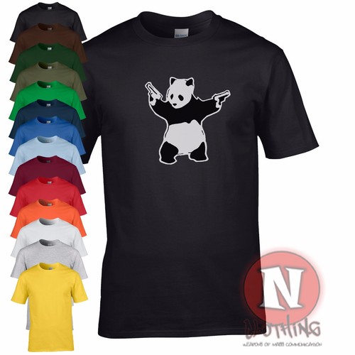 Panda with guns banksy - with,