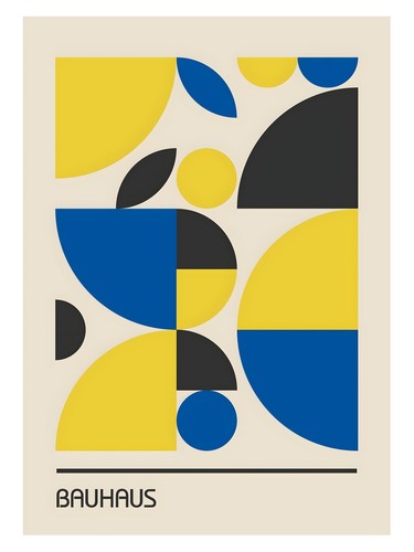 Geometrisches bauhaus poster - bauhaus,