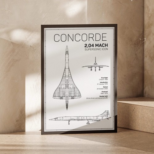 Concorde bauplan poster - concorde,