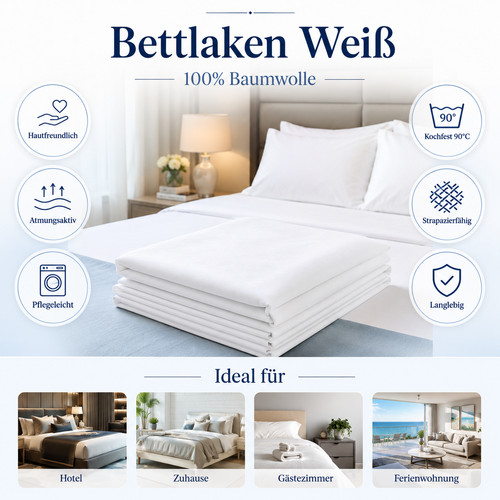 Weißes bettlaken 100 - weißes,
