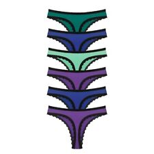 6er Pack Damen Tanga Slips Baumwolle Sexy Spitze G-String Unterwäsche Panty