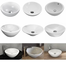 Aufsatz-Waschschale Handwaschbecken Keramik Aufsatzwaschbecken rund 34cm - 45cm 