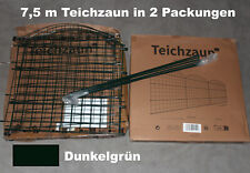 7,5 m Teichzaun Gartenzaun Hundezaun Campingzaun Metall Gitterzaun Komplett Set