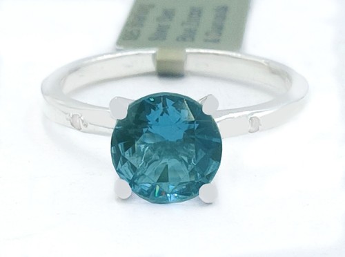 Echter blauer zirkon - kt, &