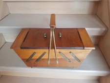 vintage nähkasten holz mit
