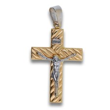 Anhänger 585 Gold 14 Karat Gelb, Weißgold Jesus Religion Unisex Wert 690,-