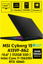 Laptop MSI Cyborg 15 A13VF-862 - 15,6" 5512GB SSD Intel Core i7-13620H RTX 4060