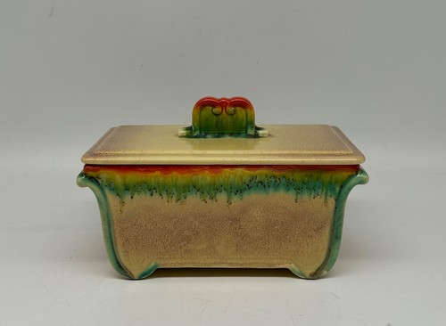 Keramik art deco deckeldose - keramik,
