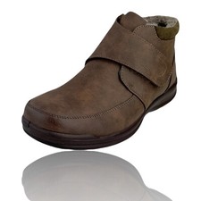 Herren Stiefel Winterboots Gefütterte Herrenschuhe Stiefeletten Klettverschluss