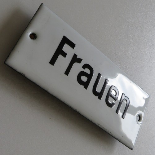 Frauen antikes emailschild - antikes,