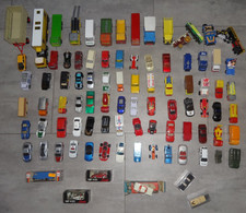 SIKU,V248 mit OVP+ verschiedener FIRMEN- Spielzeugautos 90 TEILE als BASTELWARE