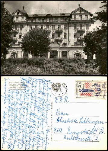 Postcard marienbad mariánské - postcard,