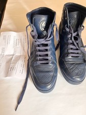 GUCCI High-Top Sneaker Gr. 9.5 | NAVY GG Leder | Selten | Rechnung 695€