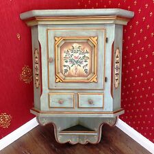 Voglauer Anno 1700 Altblau Bauernschrank Handbemalt Hängeschrank Eckschrank 