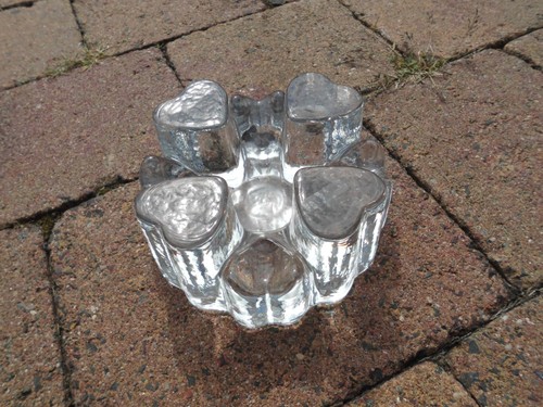 Massives glas stövchen - glas,