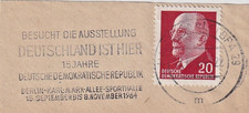 DDR Ulbricht Briefstück 1964 m. Sonderstempel Ausstellung "Deutschland ist hier"