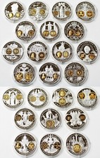 Sammlung 24 Silber Medaillen 999 Feinsilber 480g 1200 Jahre Deutsche Münze + Box