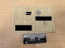 Typenschild Betriebserlaubnis Simson SR4-4 Habicht   , DDR Papiere