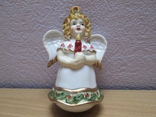 Villeroy & Boch Vintage Figur Engel mit Kerze Porzellan handbemalt zum Hängen