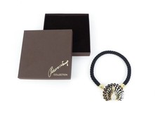 Pierre Lang Collection Damen Brosche Pfau Anstecknadel mit Halskette Kordel (MK)