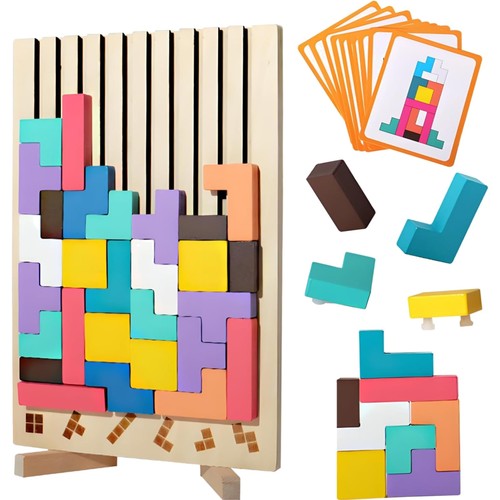 Holzpuzzle tetris montessori - tetris,