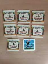  8 ältere Bierdeckel Bavaria Bayrisch Märzen, Privatbrauerei Eder Großostheim 