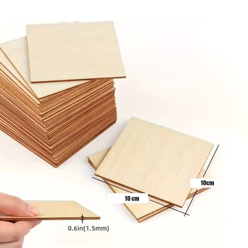 10er set 10x10cm holz vierkant - set,