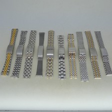 Lot / Konvolut mit 10 Uhren Metallbändern m. Faltschließen - Markenuhren