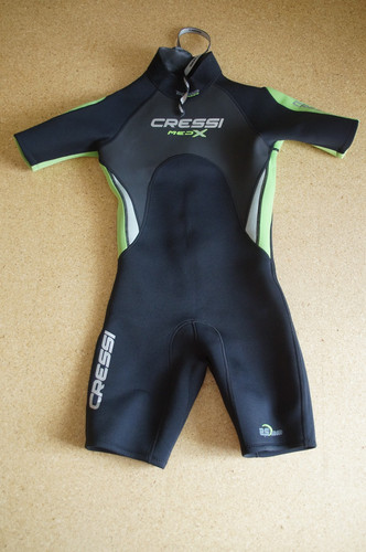 Neopren shorty schwarz grün - neopren,