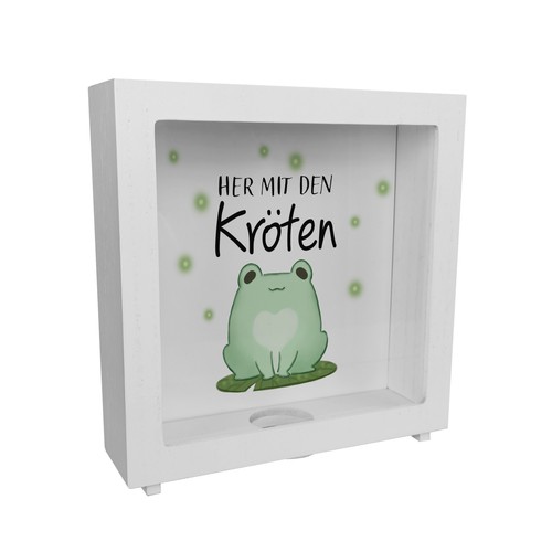 Frosch rahmen spardose aus - frosch,