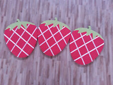 3 kleine Pinnwände/Memoboards in Erdbeerform, H 36 x B34, sehr gut