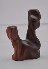 Ausgefallener amorpher Künstler Kerzenhalter Holz Brasilien mid century