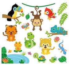 Wandsticker Regenwald Papagei