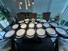 Eschenbach Porzellan Speiseservice Gold - Kobalt 36 tlg