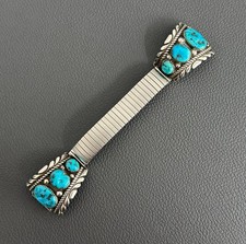 Uhren Armband - Indianerschmuck - Navajo - 6 Türkise - Sterling SIlber [278]