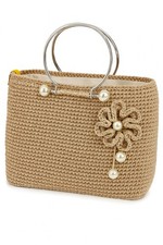 Häkel-Handtasche mit Perlen