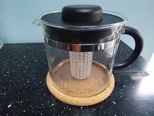 BODUM 1 Liter Le Pot INFUSER TEEKANNE Nr.1 mit KORKSTÄNDER von G. Jorgensen * sehr guter Zustand