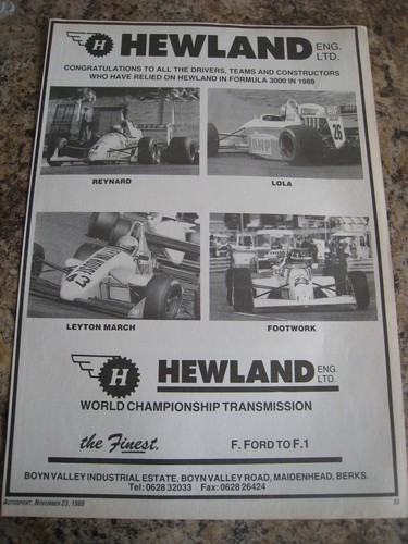 Hewland eng ltd reynard lola - hewland,