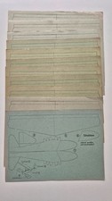 DDR Konvolut 10 x Bastelbogen aus DDR-Schule Werken Flugzeug Spielzeug Gr. A4