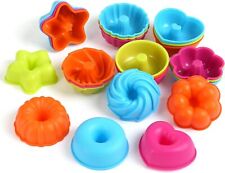 LIHAO 24 x Muffinförmchen Silikon Mini Gugelhupfform Kuchenform Klein Kinder