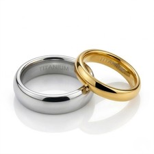 Titanstahl Partnerring Gold