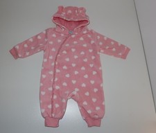 "Topo Mini" Mädchen Fleece Overall -rosa mit Herz- GR: 62 Schneeanzug