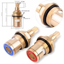 2x 1/2'' Keramik-Oberteile Ventiloberteil für Zweigriffarmaturen Ventile Kupfer