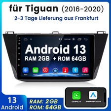 Für VW Tiguan 2016-2020 10"Android 13 Carplay 2+64GB Autoradio GPS NAVI WIFI DSP