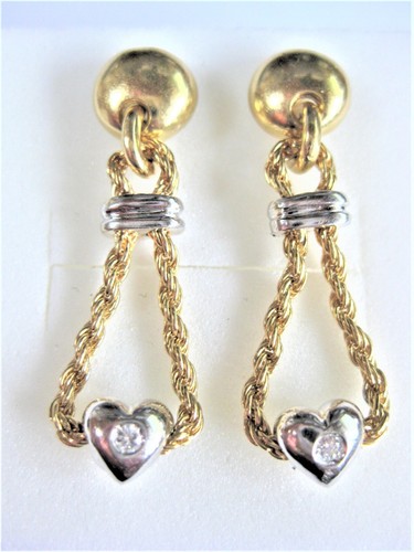 Ohrringe gold 750 bicolor mit - ohrringe,