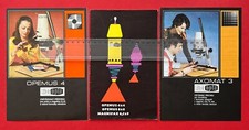 3 x CSSR Reklame Prospekt meopta um 1970 OPEMUS 4 AXOMAT 3 ( F22580