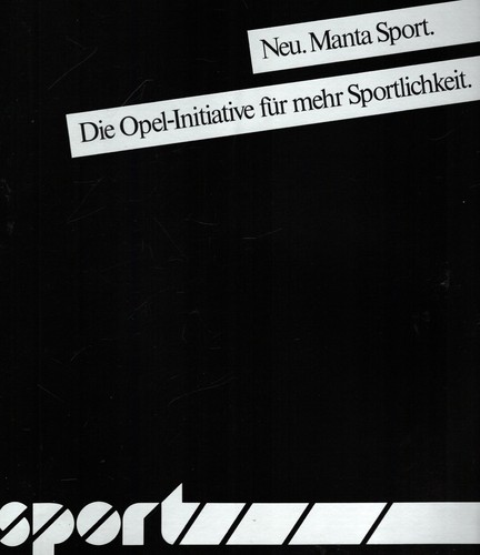 Prospekt opel manta sport - opel, von
