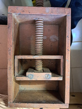 Antike Biedermeier Spielkarten Presse Spindel/HolzpresseMaße o. Spindel: 34x15cm