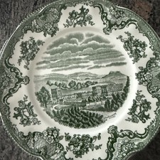 Johnson Bros Old Britain Castles Dessertteller  20 cm Durchmesser grün 3x