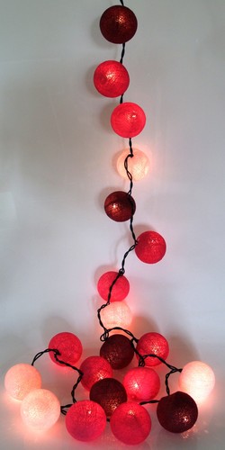 Stoff ball lichterkette er - stoff, 20`er